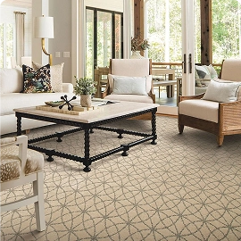 Geometric office carpet