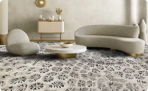 Elegant living room carpet