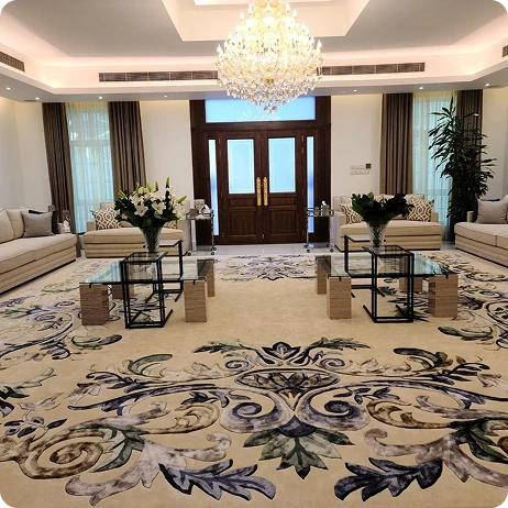 Beige border carpet