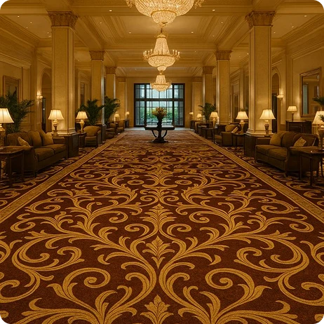 Floral living room carpet